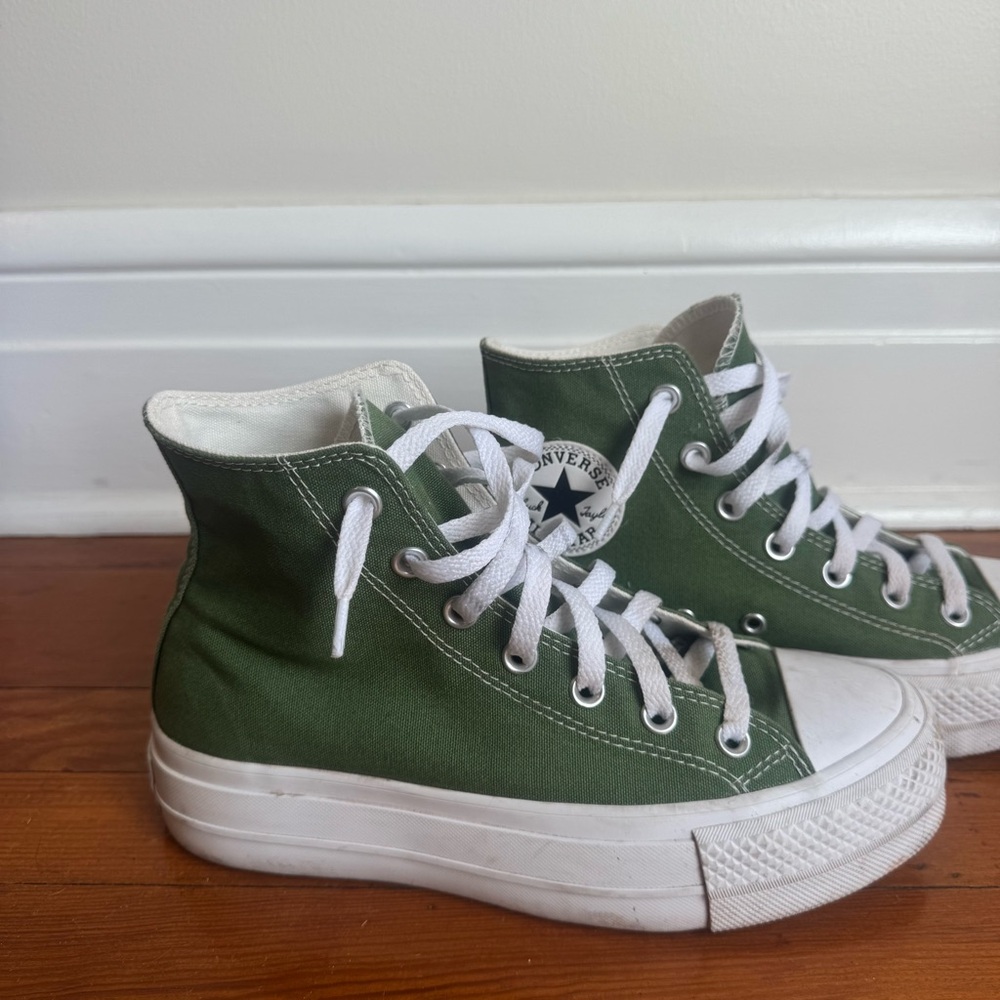 Converse Olive Green High-Top Sneakers